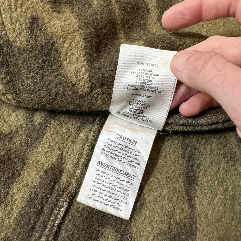 Columbia Men's Camouflage Hooded Field Jacket - Olive Green & Dark Green - Picture 12 of 13